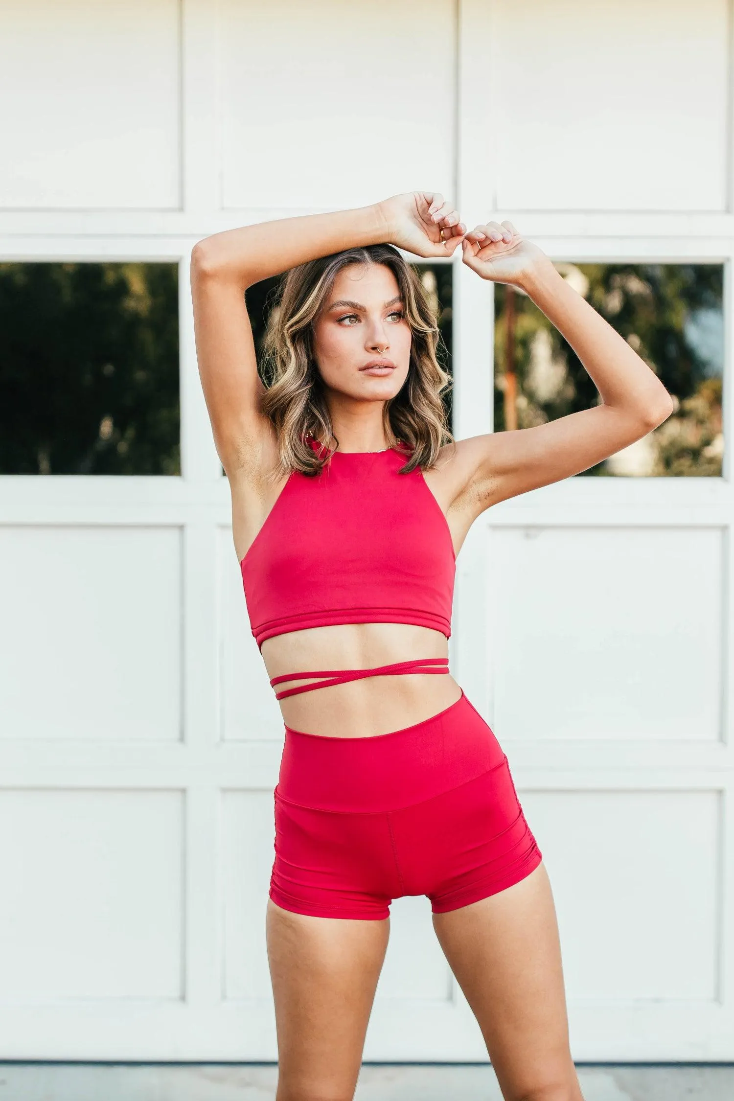 Scarlet Scrunch Side Shorts