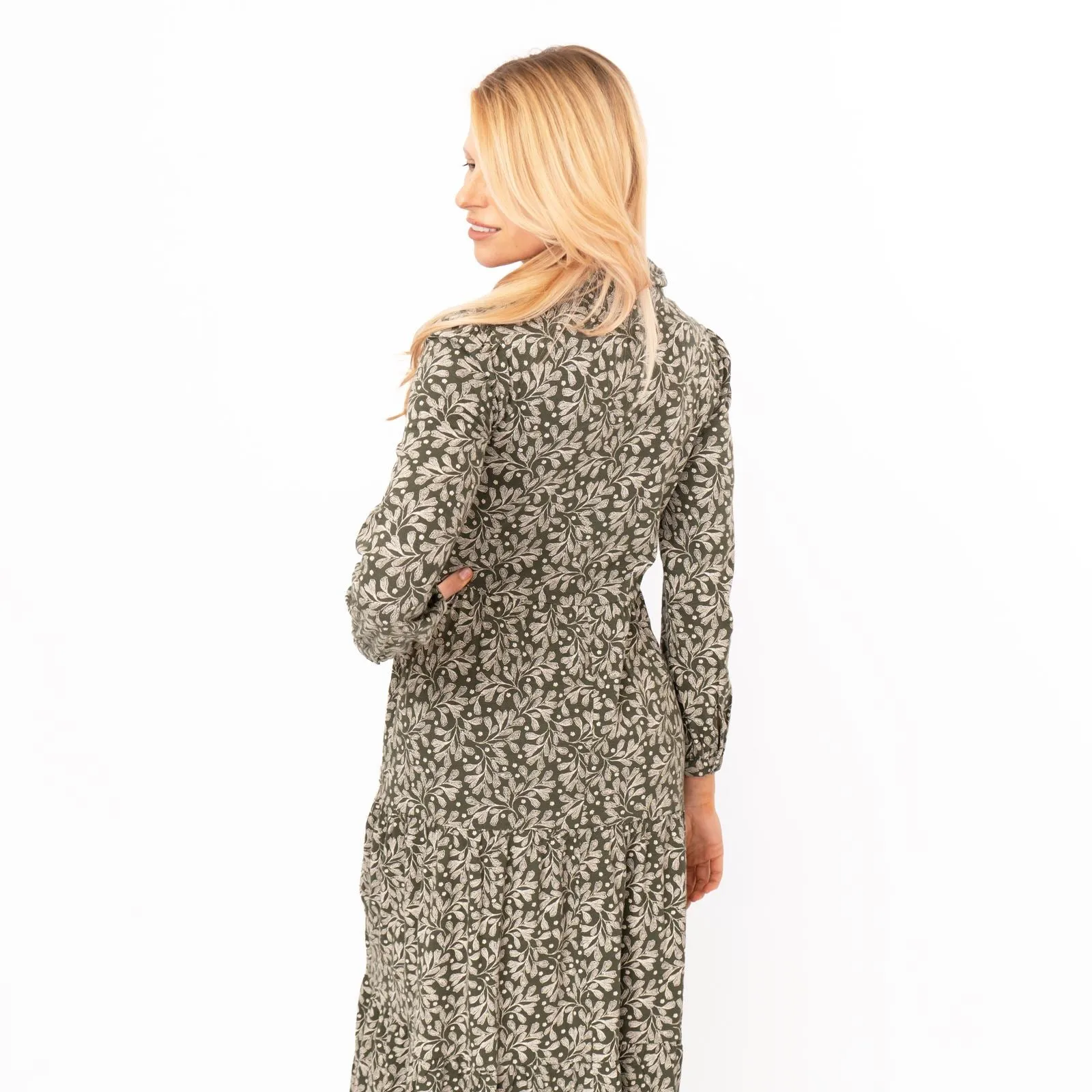 Seasalt Felicity Green Cotton Jersey Midi Dress