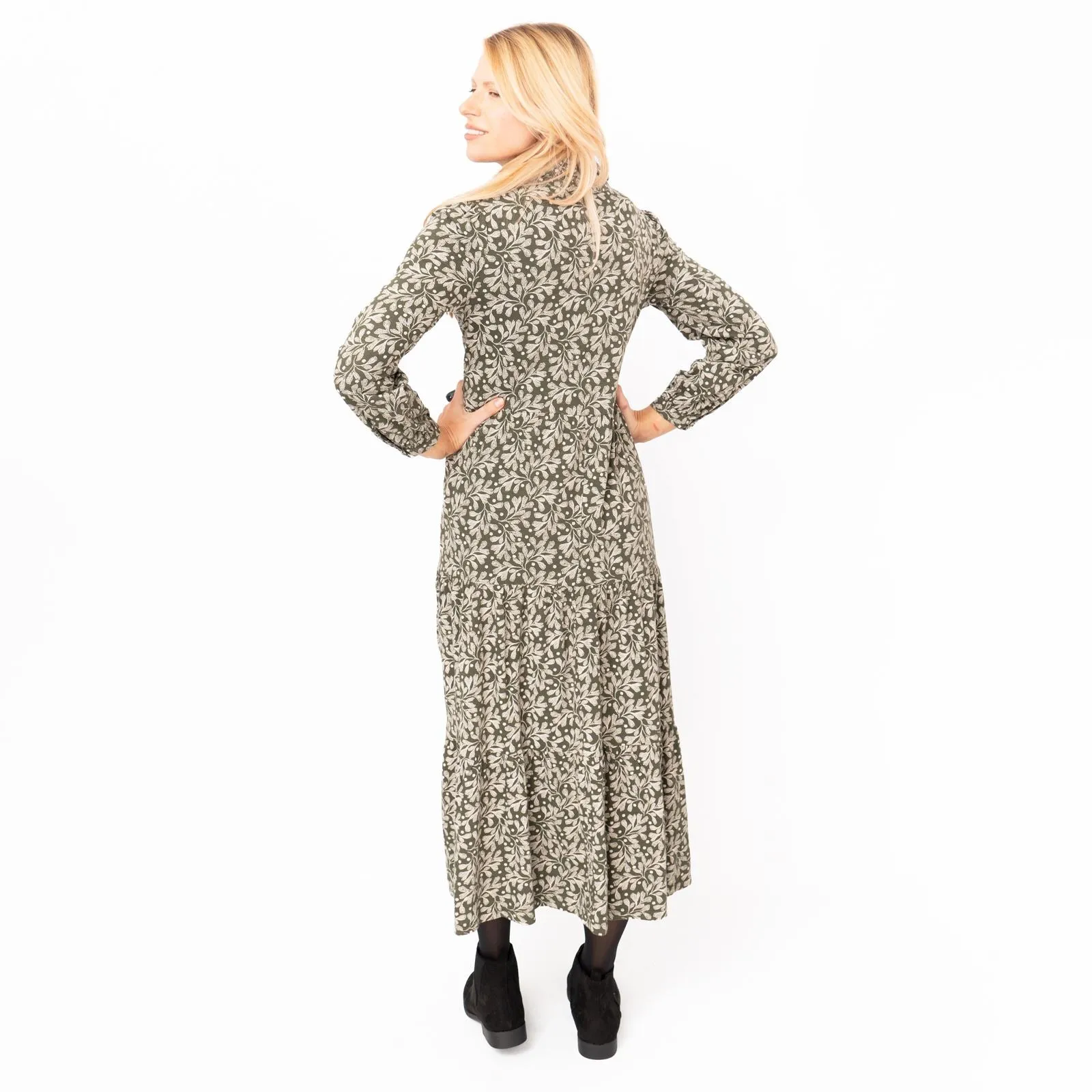 Seasalt Felicity Green Cotton Jersey Midi Dress