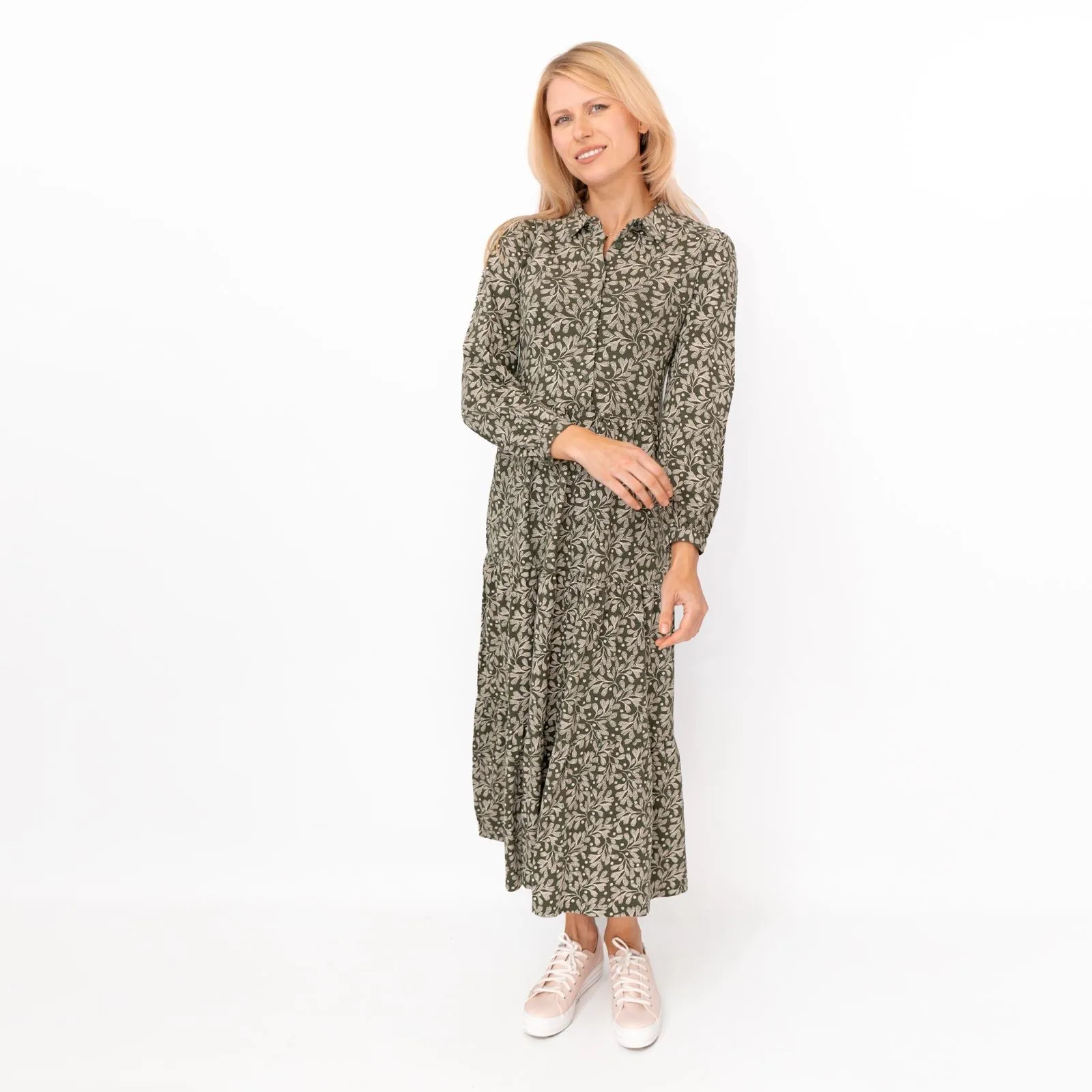 Seasalt Felicity Green Cotton Jersey Midi Dress