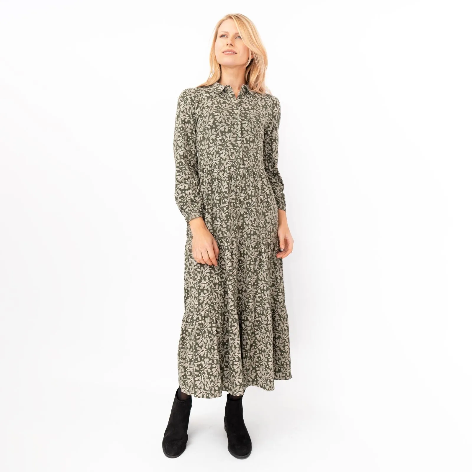 Seasalt Felicity Green Cotton Jersey Midi Dress