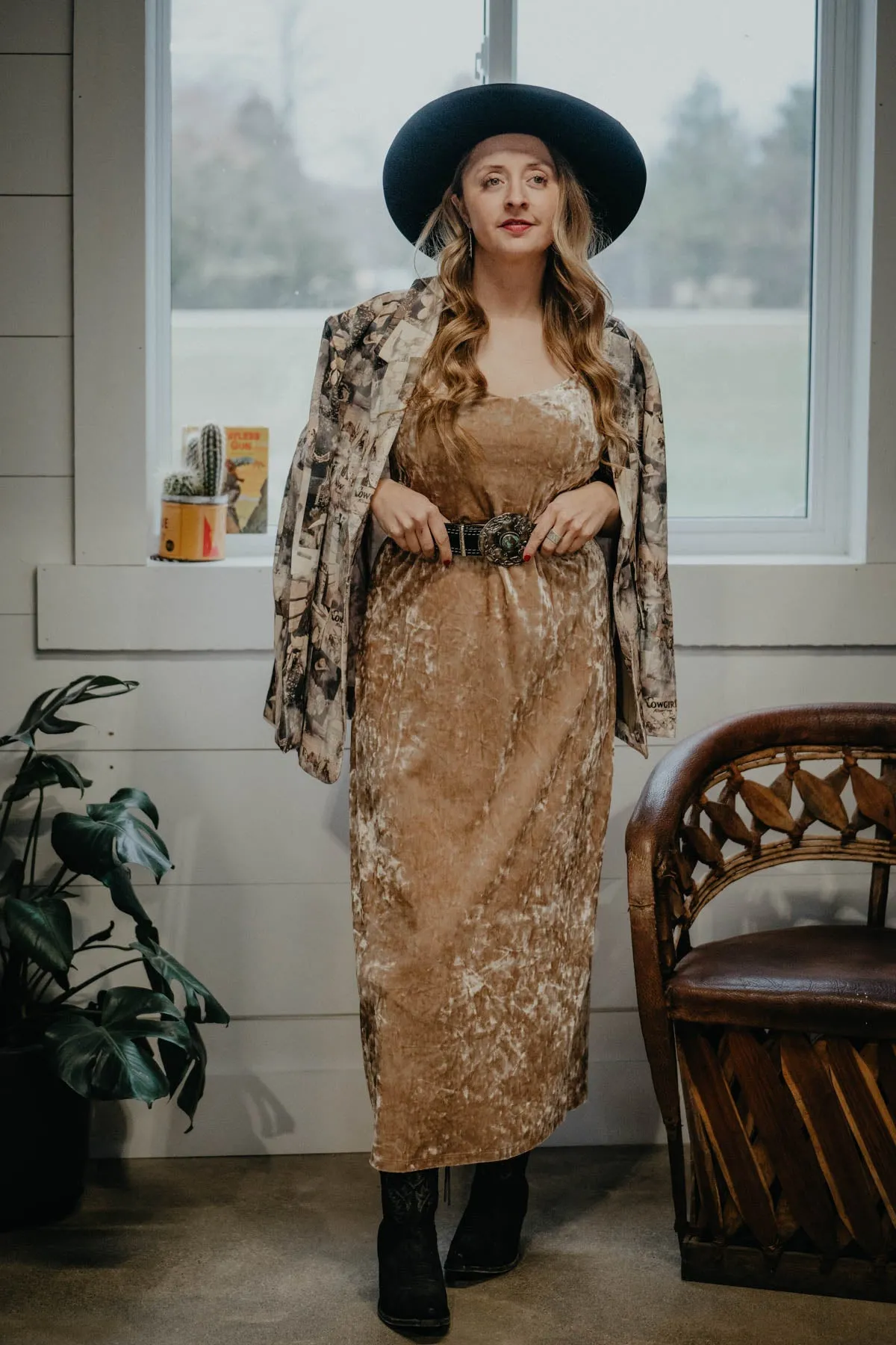 'Selina' Crushed Velvet Midi Dress (2 Colours; S - XL)