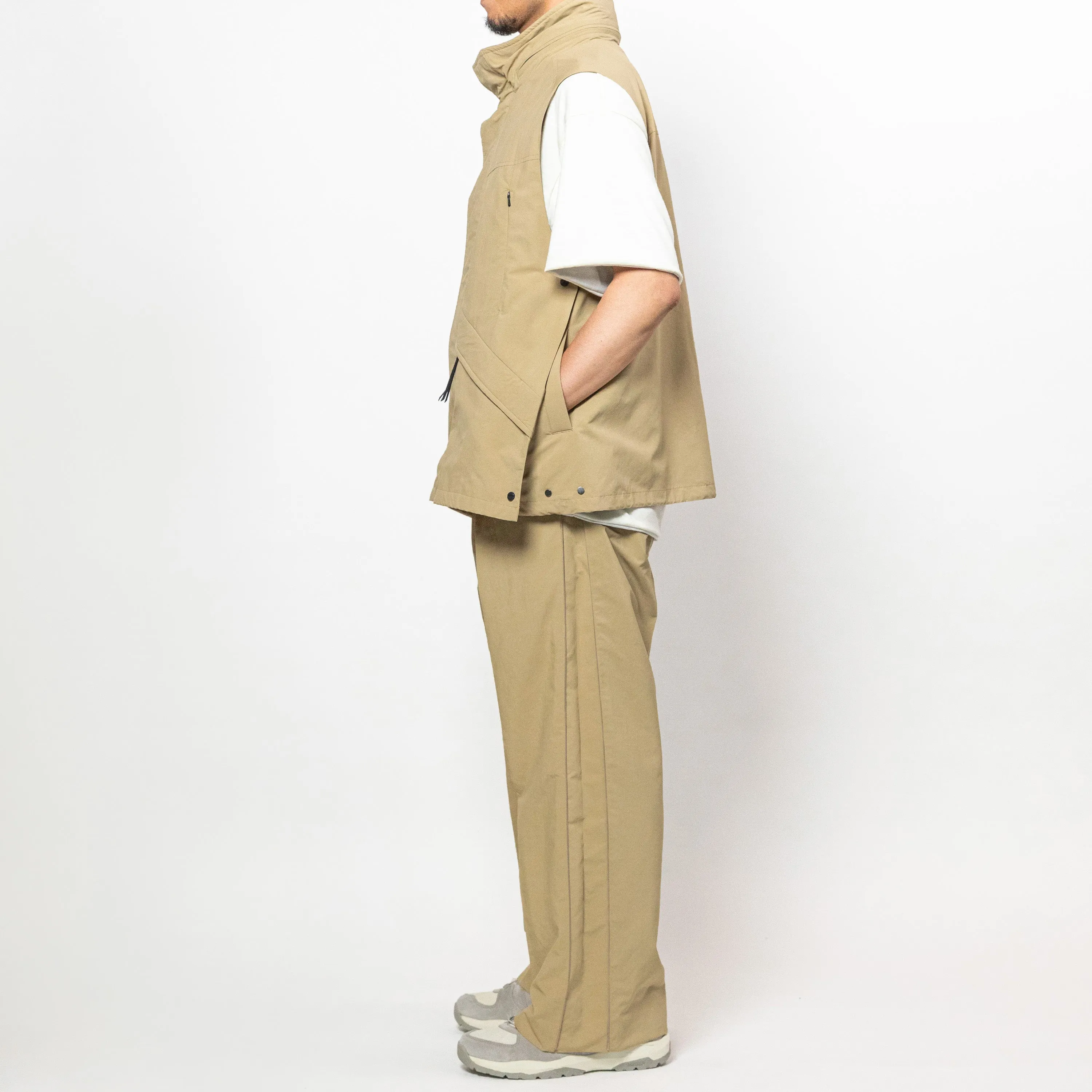 Side Zip Paper Touch Slacks(Beige)/MW-PT24103