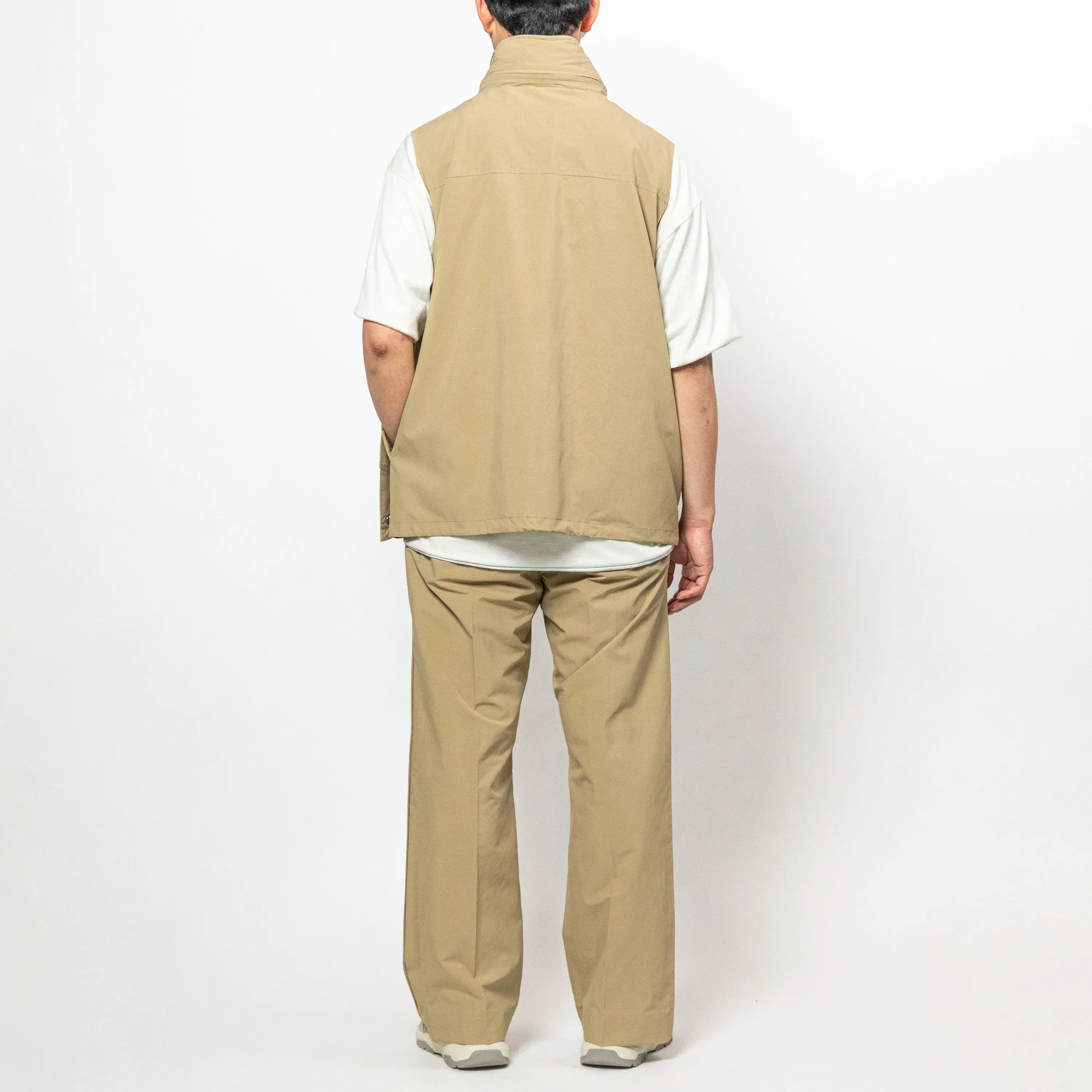 Side Zip Paper Touch Slacks(Beige)/MW-PT24103