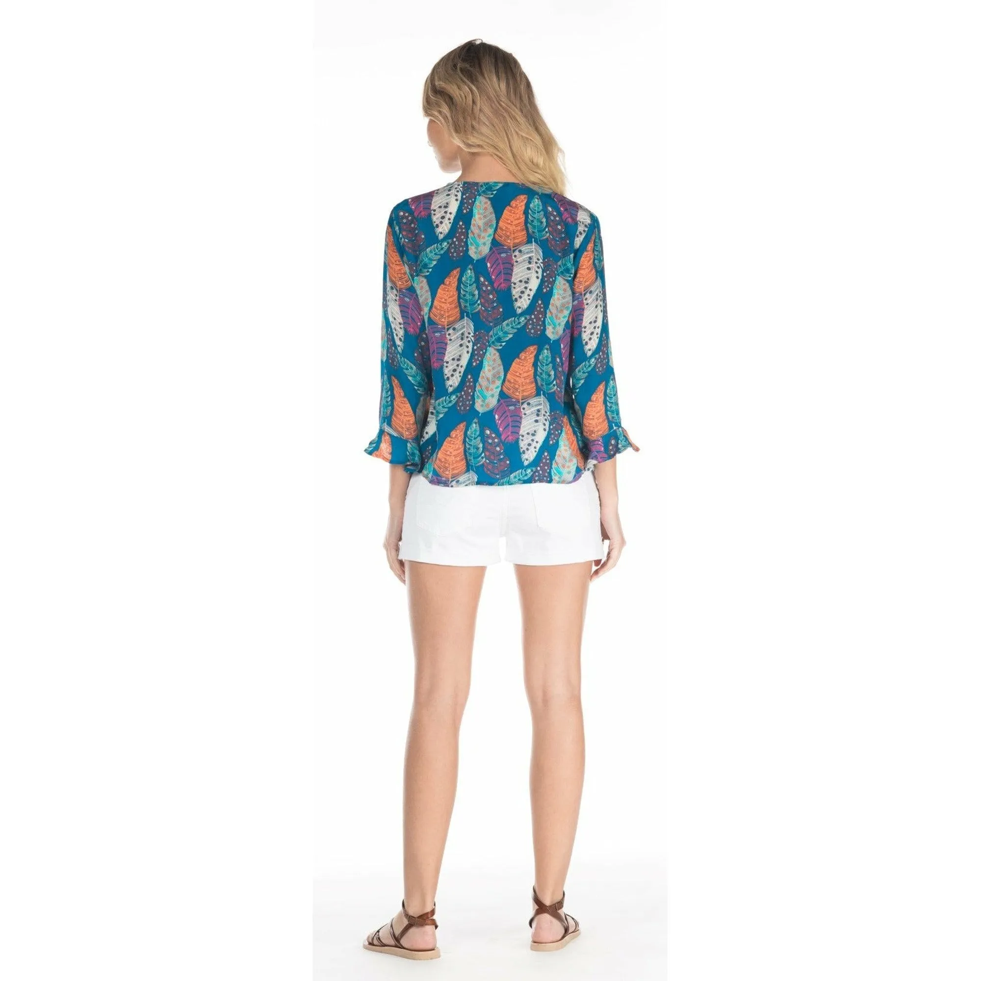 Silk Kimberly Feathers Top