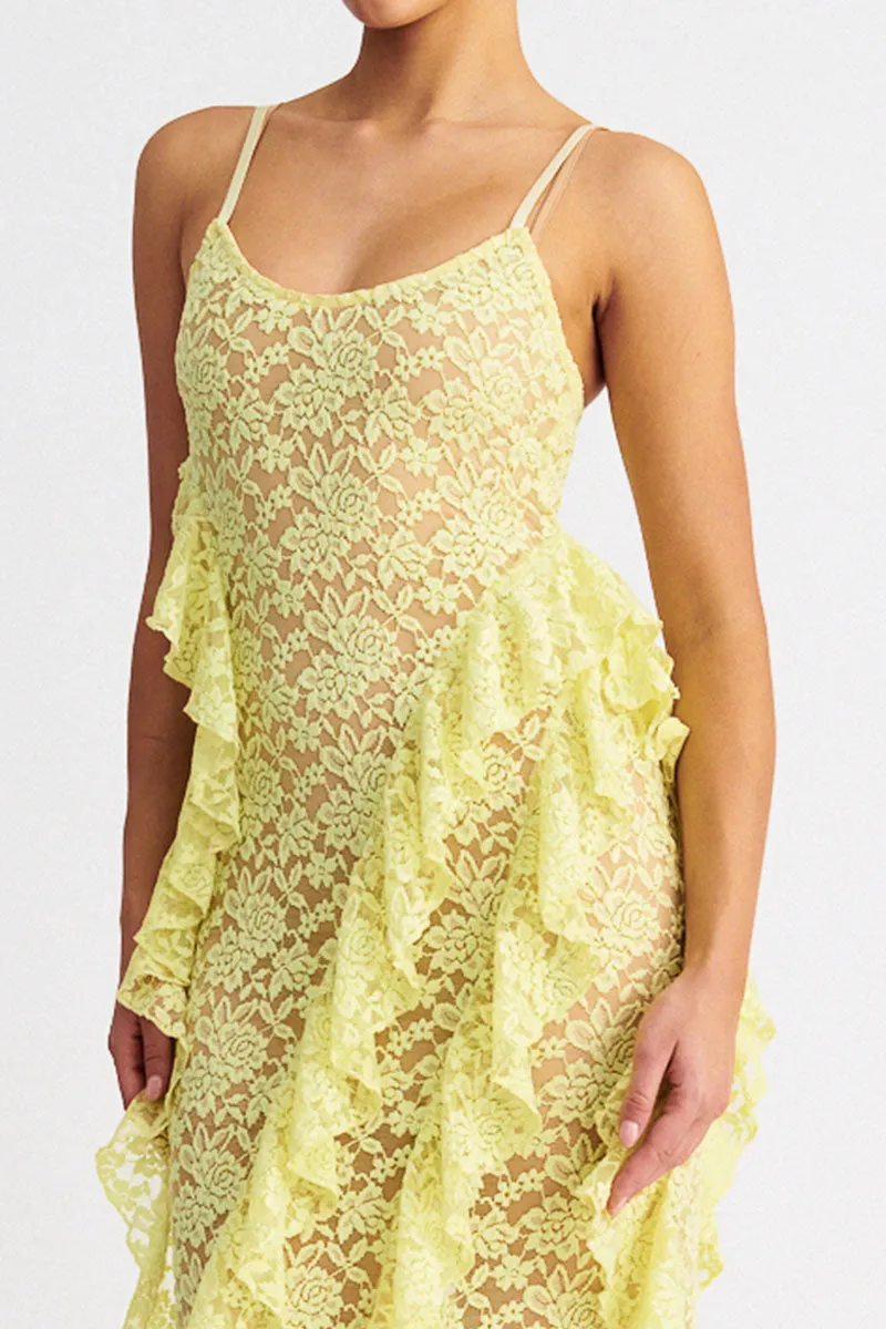 Suboo Gemma Strappy Maxi Dress - Soft Lemon