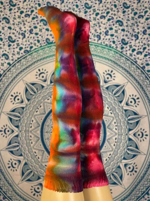 Sunshine Tiedye Thigh High Socks #3
