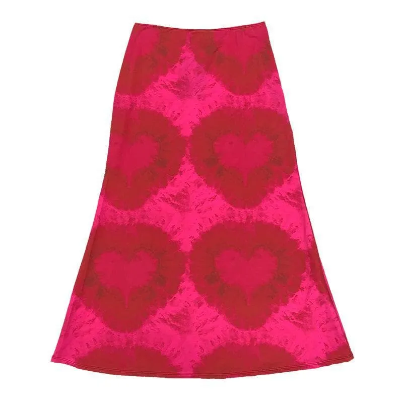 Tie Dye midi skirt