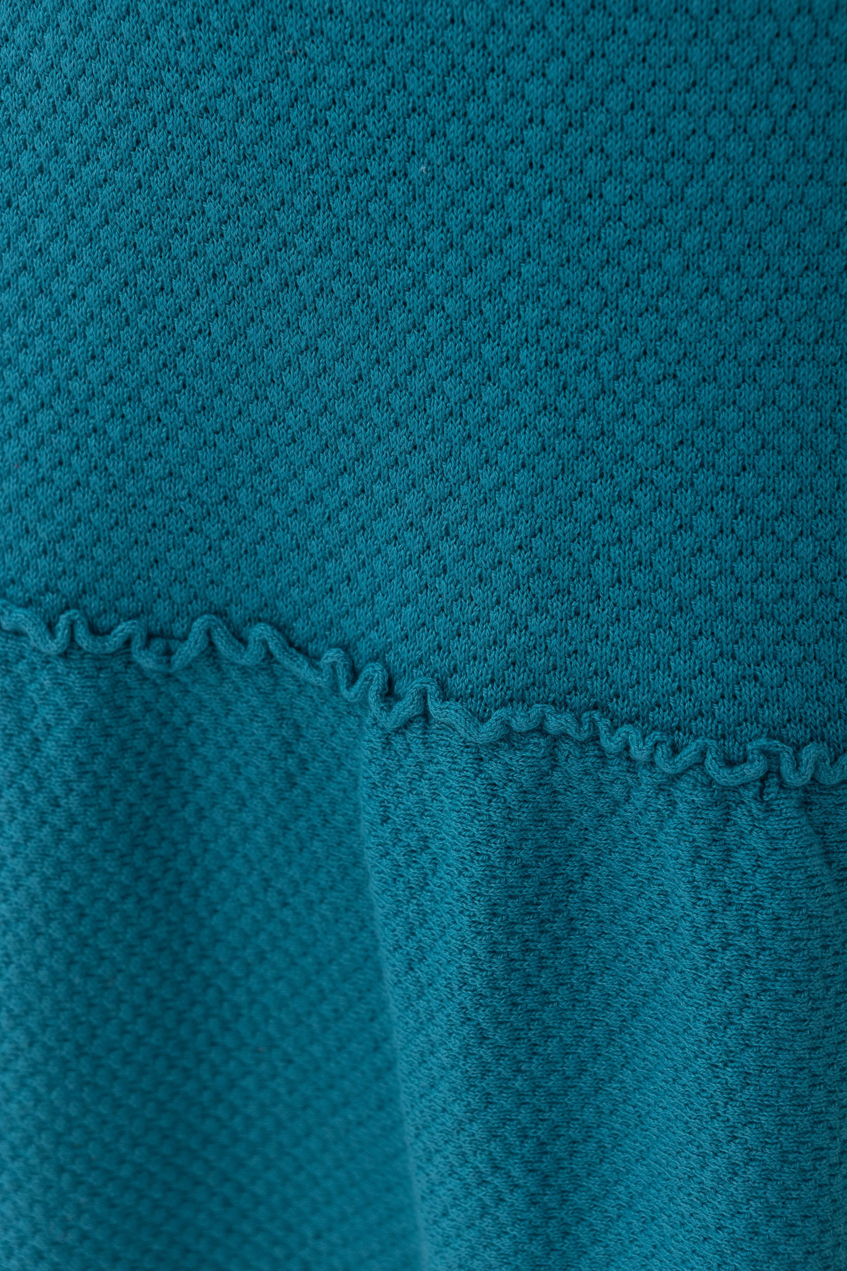 Turquoise midi cotton dress
