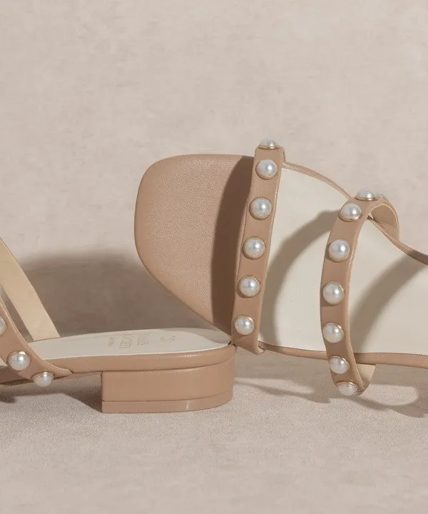 Valerie - Pearl Flat Sandals