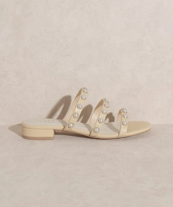 Valerie - Pearl Flat Sandals