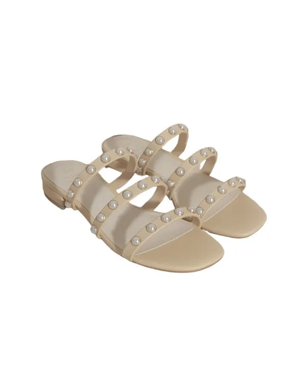 Valerie - Pearl Flat Sandals