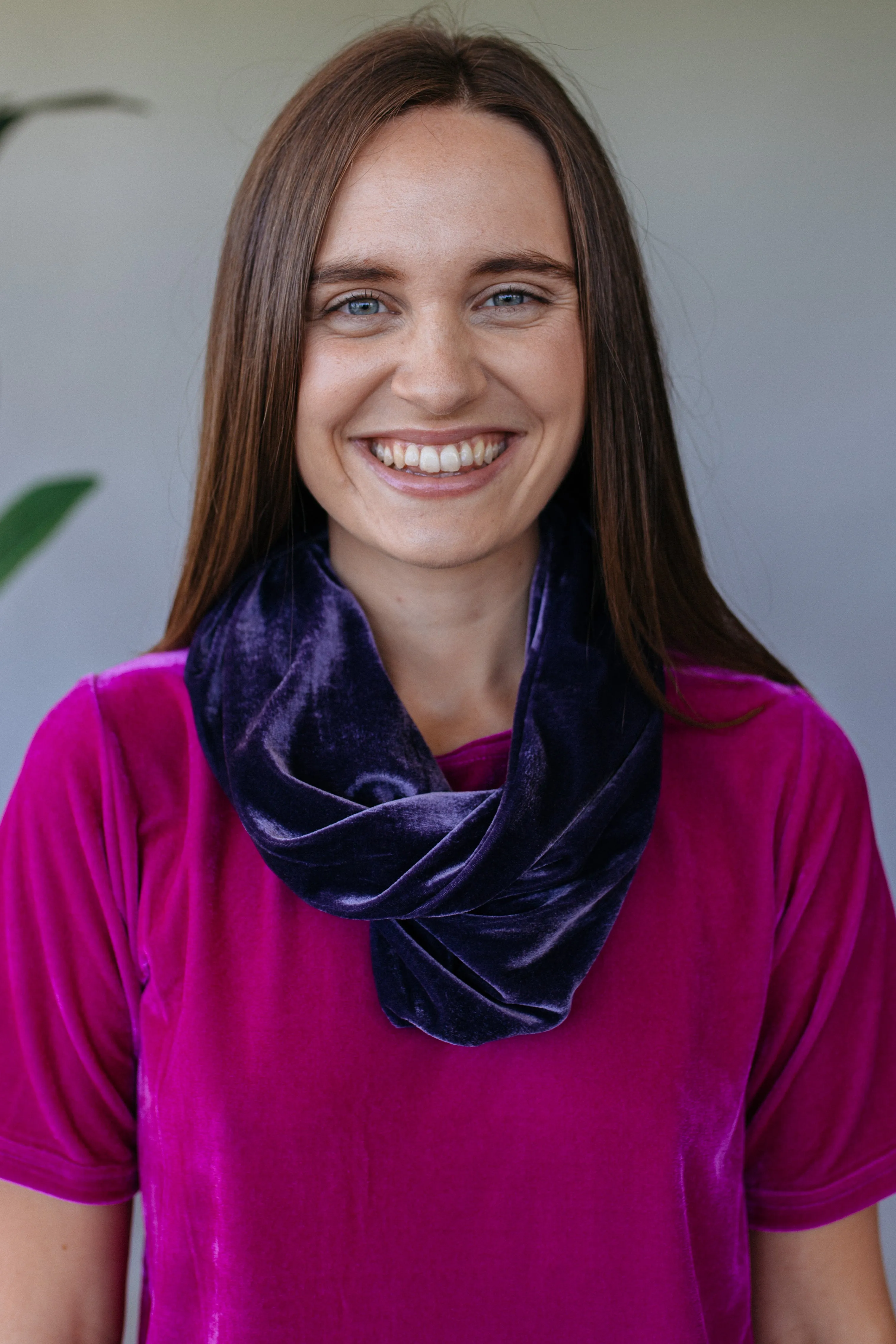 Velvet Cowl in Lavender Grey