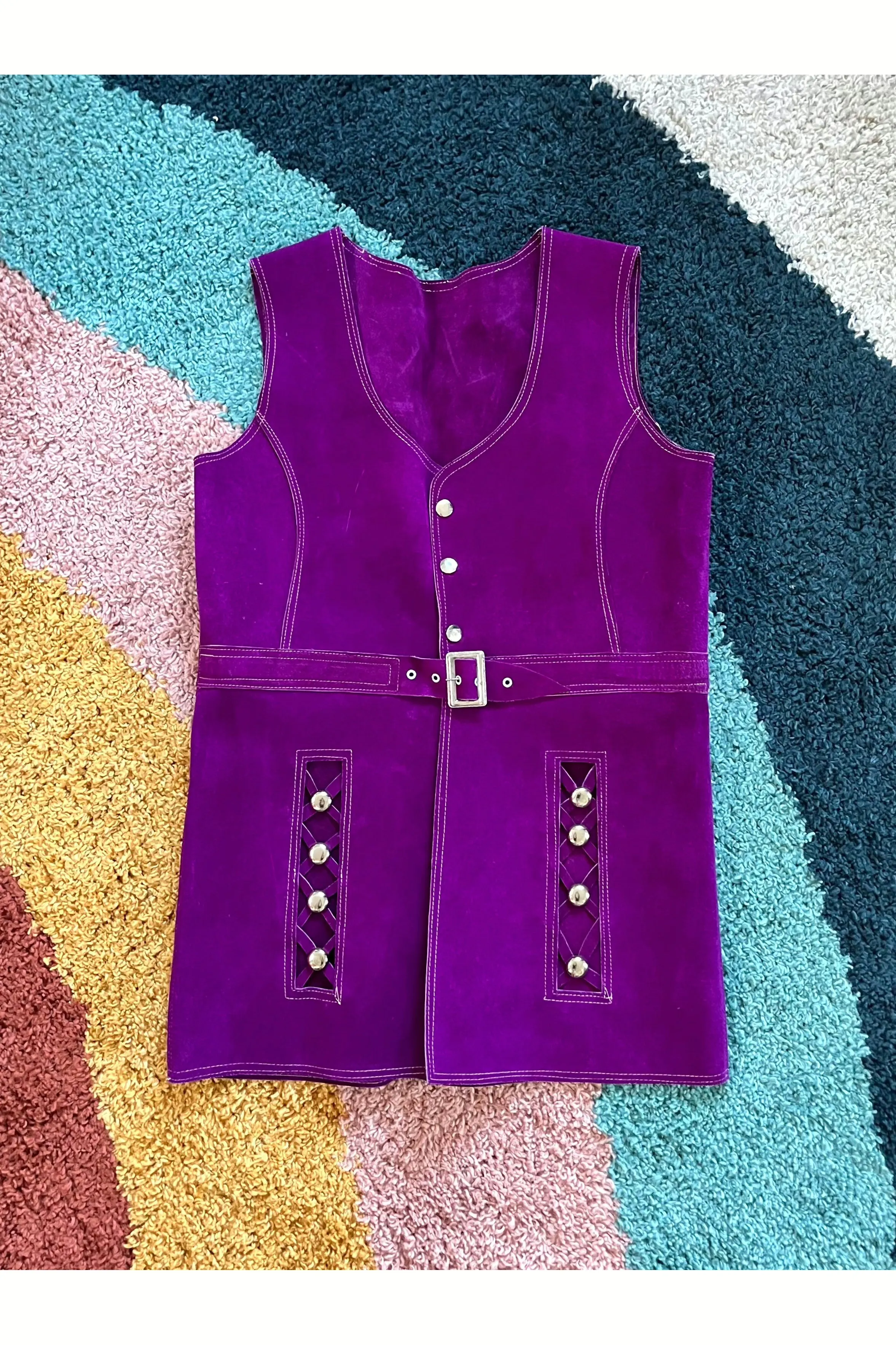 Vintage 60s Rare Studded Cutout Vest