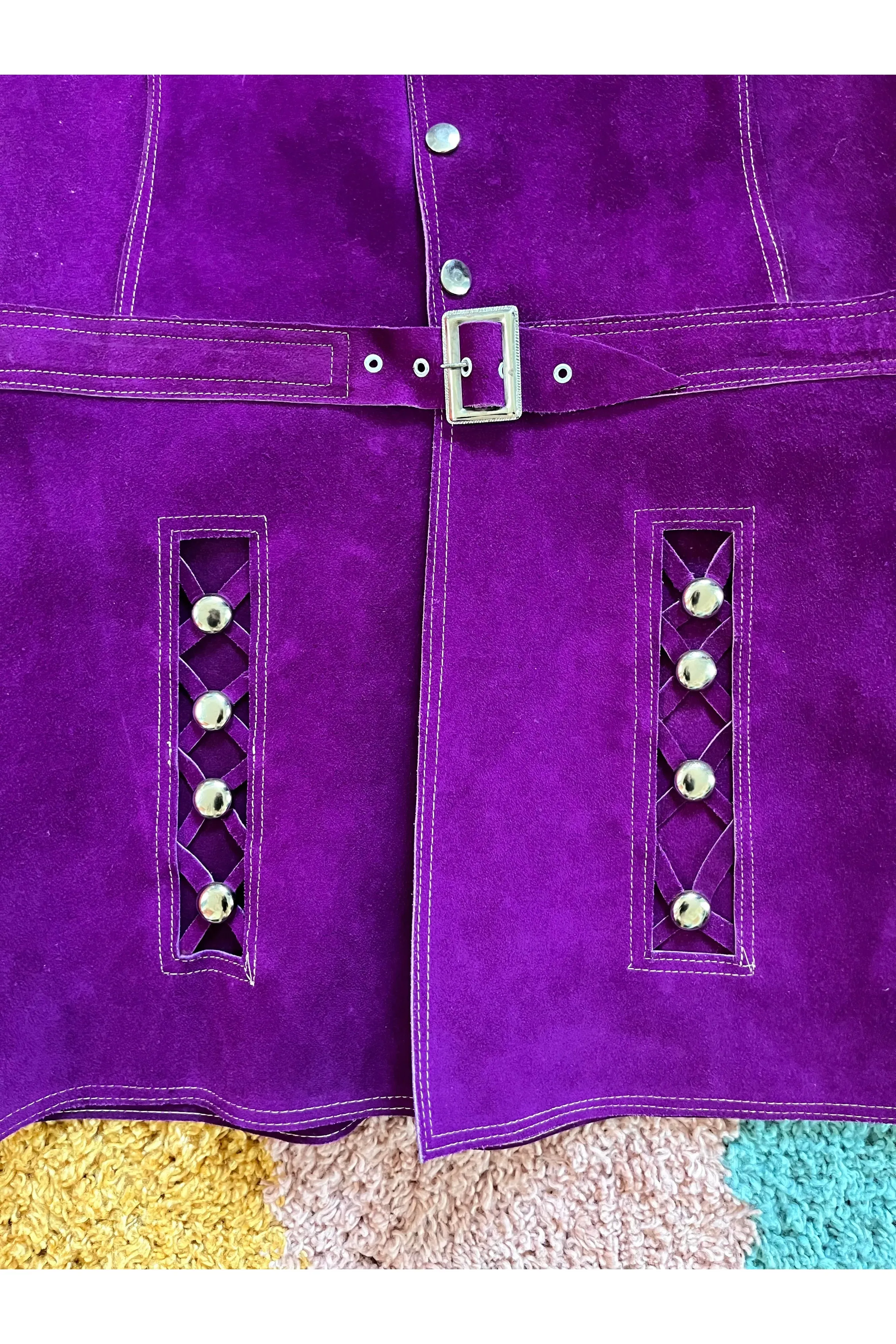Vintage 60s Rare Studded Cutout Vest
