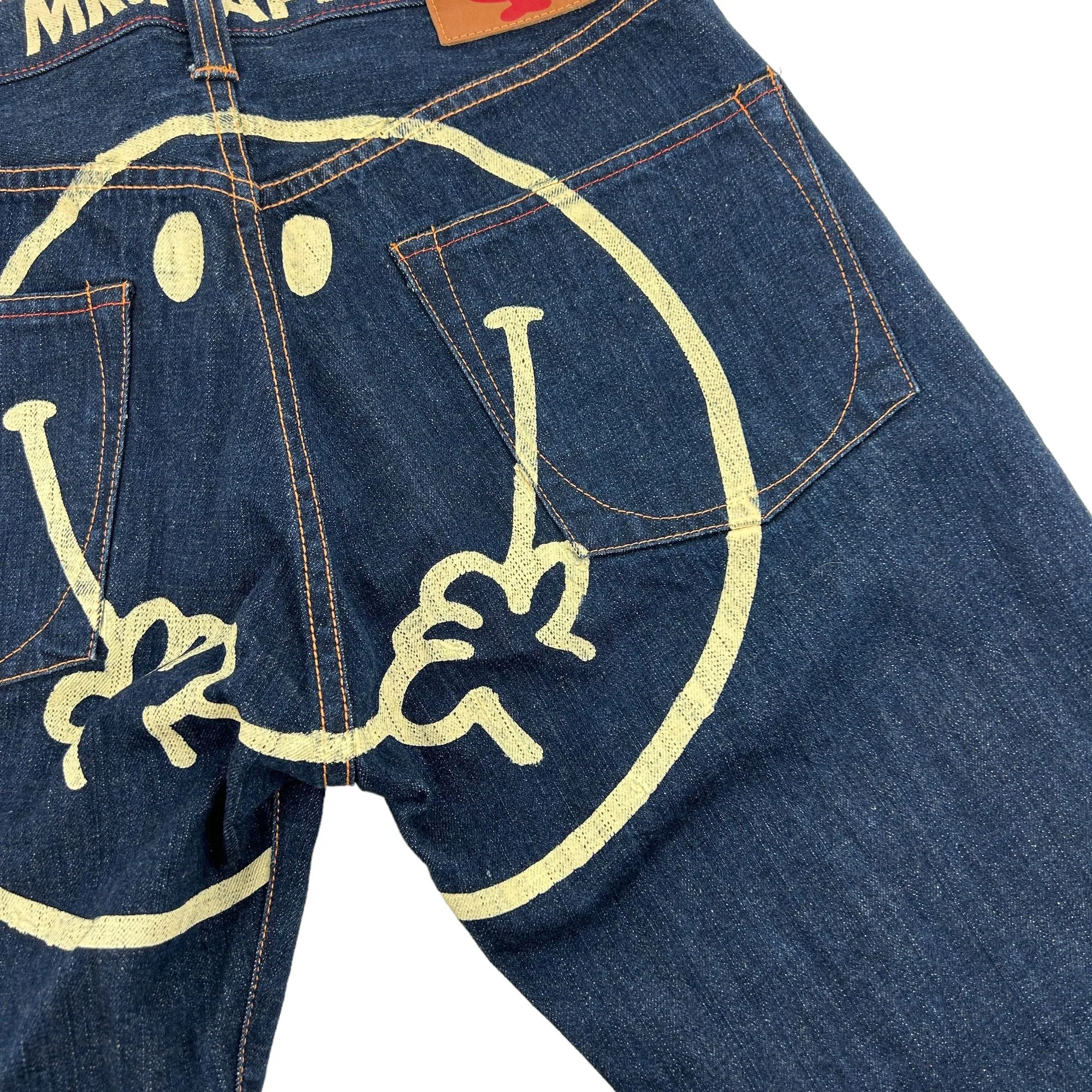 Vintage Mr. Men Little Miss Embroidered Denim Jeans Size W30