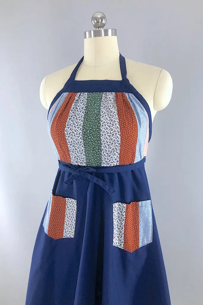 Vintage Patchwork Halter Dress
