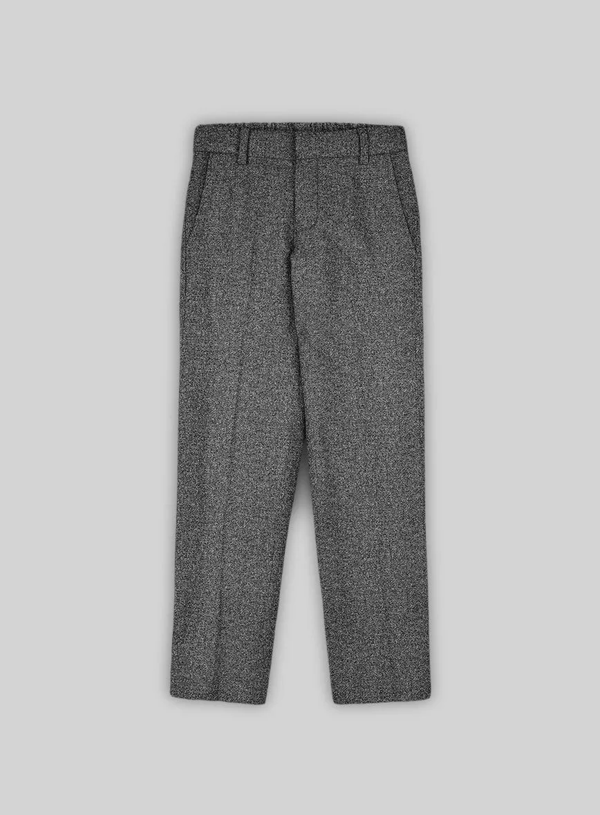Vintage Plain Dark Gray Tweed Boys Suit