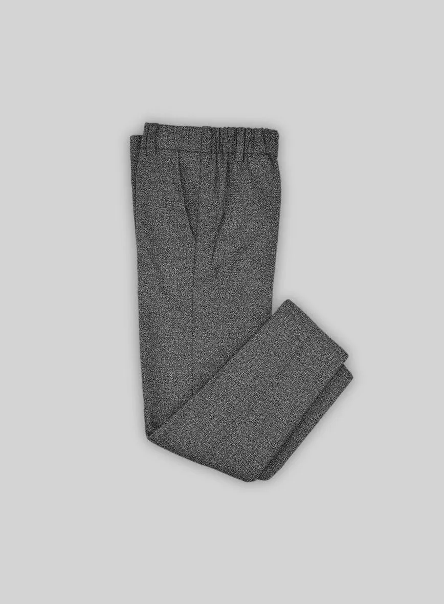 Vintage Plain Dark Gray Tweed Boys Suit