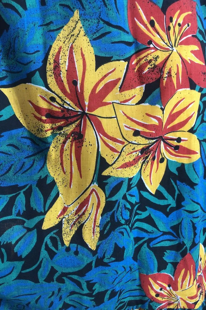 Vintage Turquoise Lily Dress