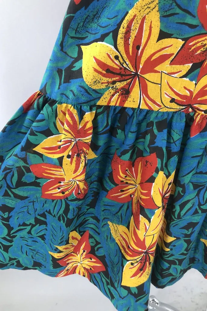 Vintage Turquoise Lily Dress