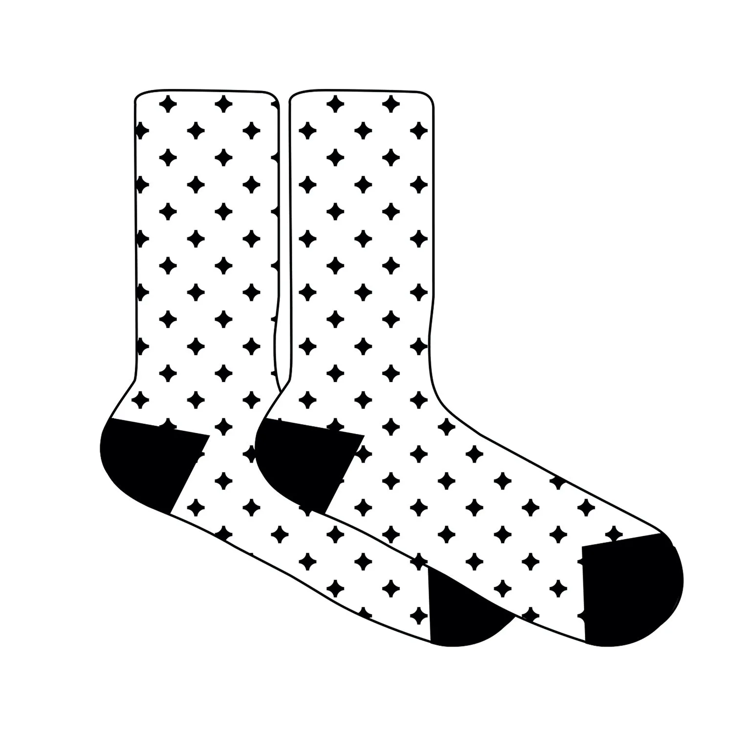 Women's Diamond Dots Print Socks