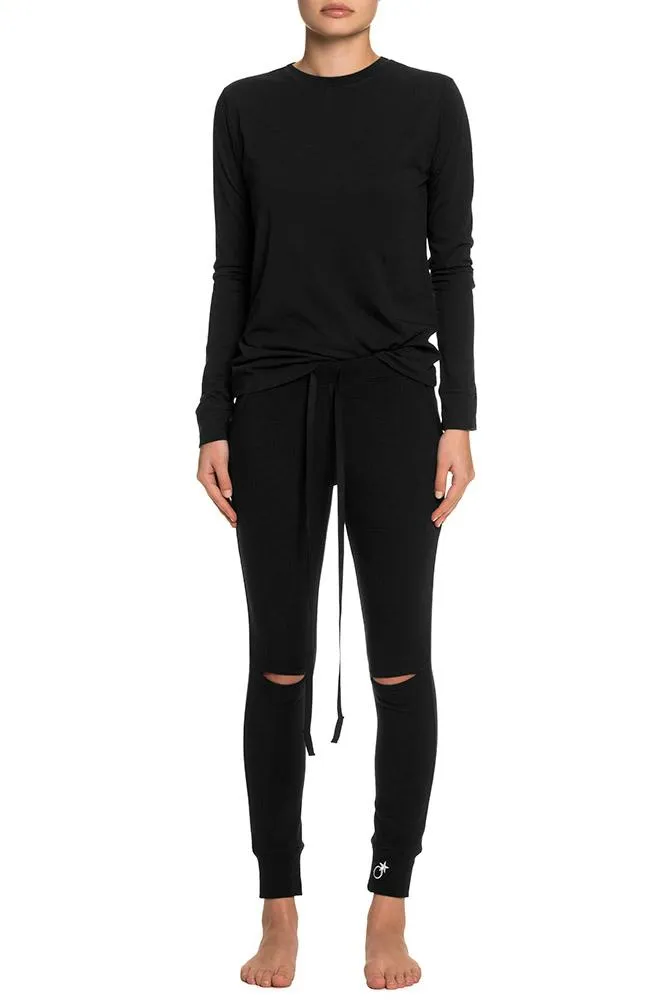 Women's Slit Knee Sweat
