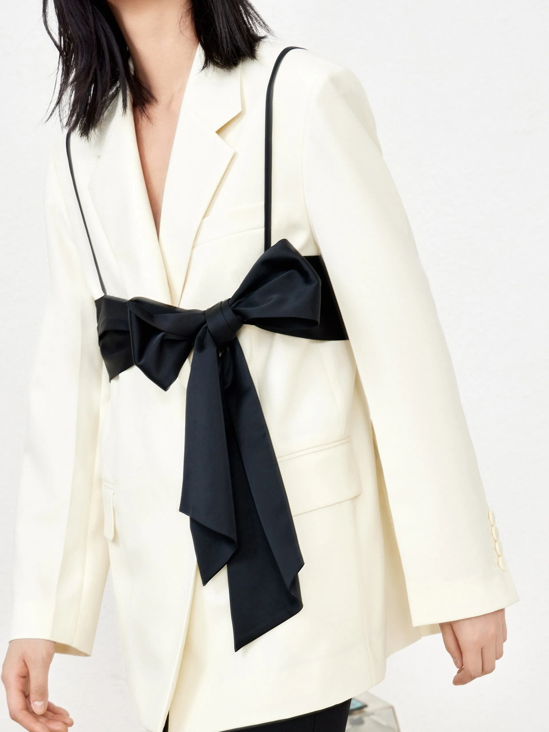 Wool Blend Straight Blazer