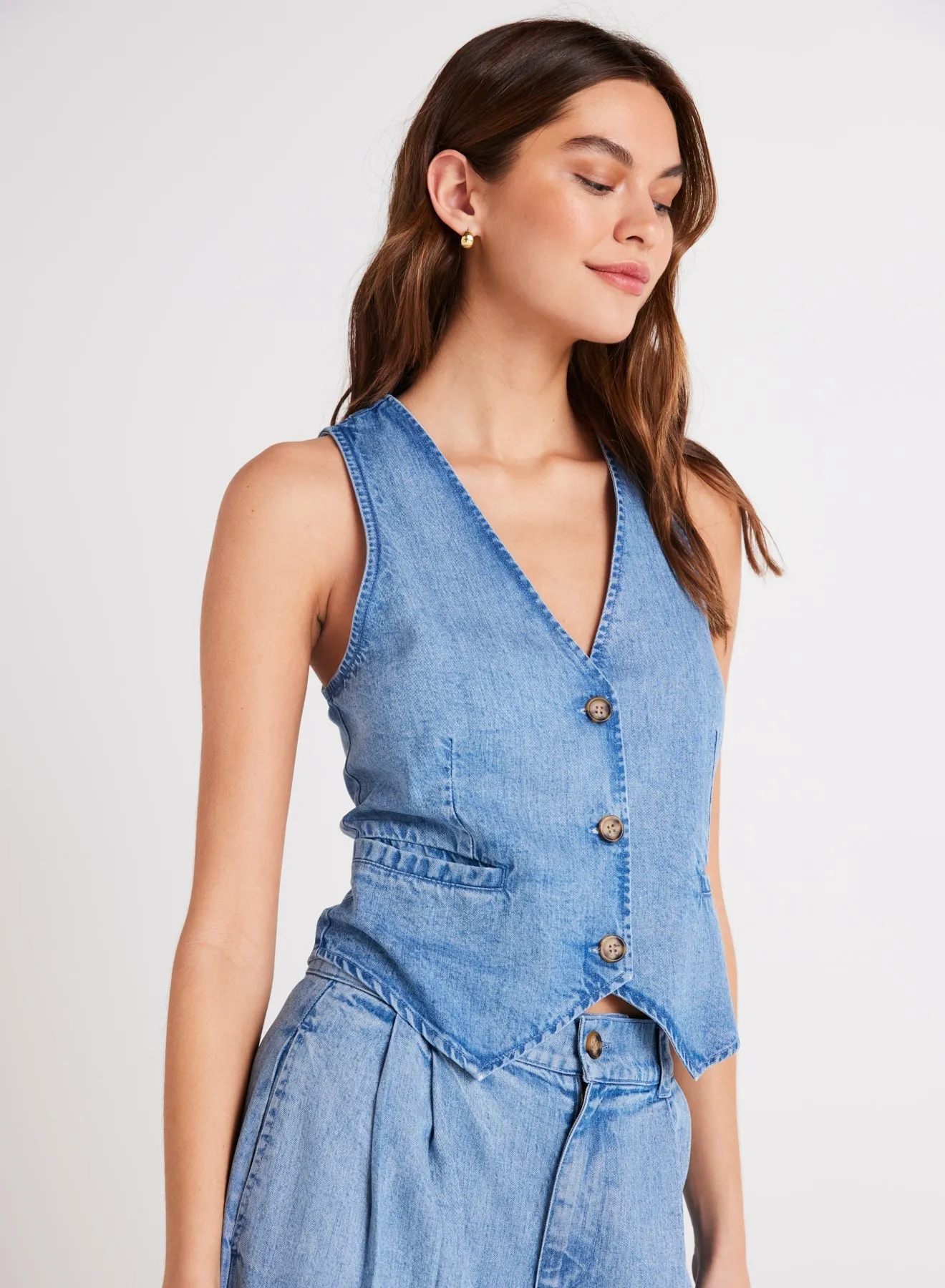 Wren Cinch Back Vest - Vintage Horizon Wash